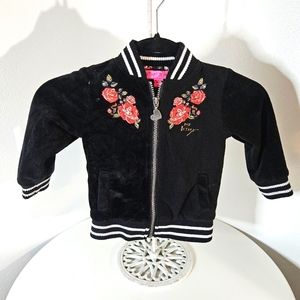 Betsy Johnson Bomber Velour Jacket 24 months, 2T